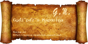 Gyöpös Magdolna névjegykártya