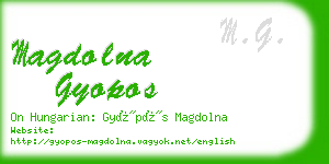 magdolna gyopos business card